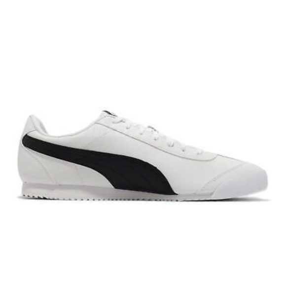 PUMA MEN'S TURINO FSL SNEAKER - TRIPLE WHITE/BLACK SIZE 7 (NEW WITH TAGS) - Picture 1 of 6